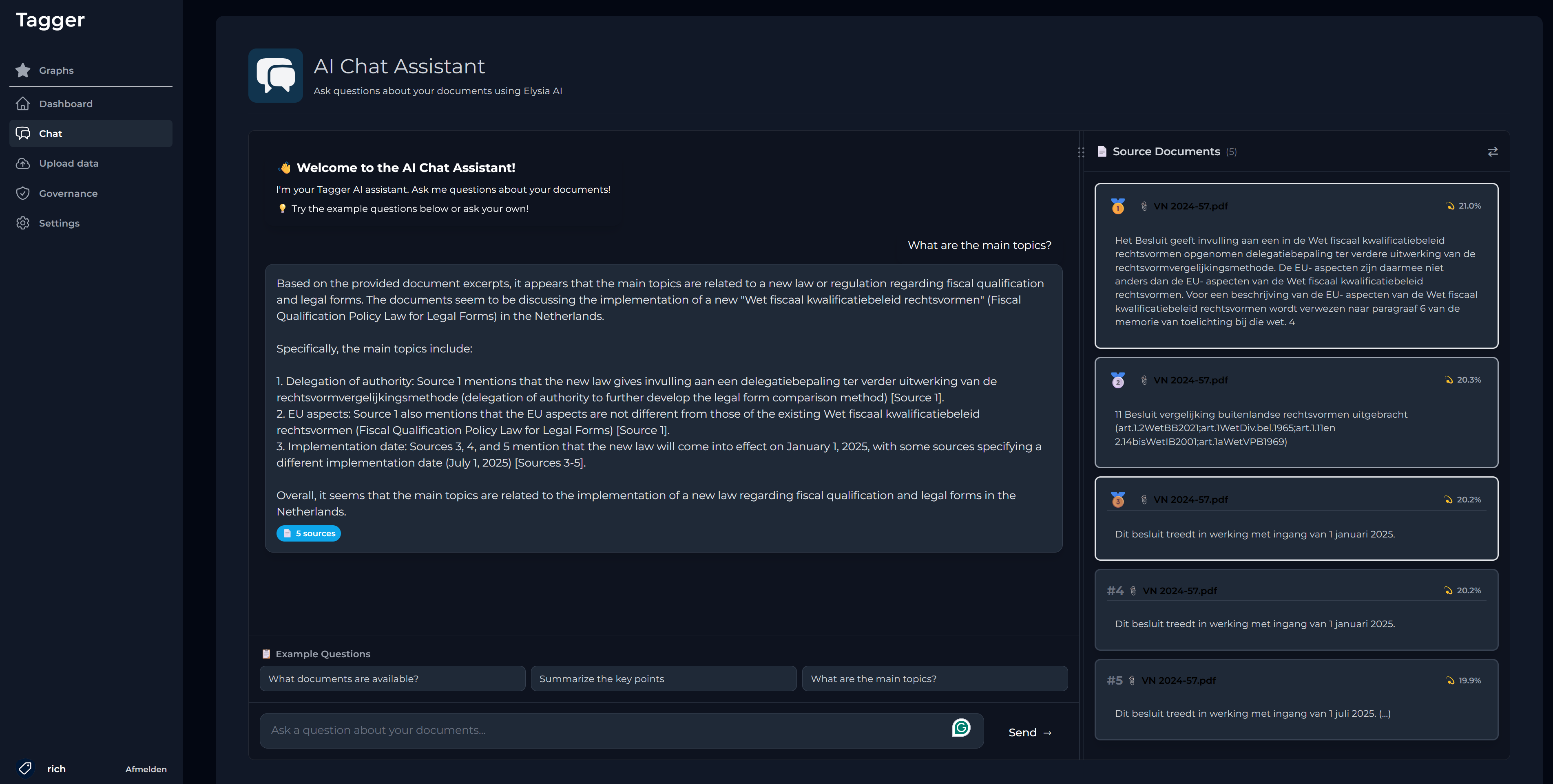 SemanTag AI Chat Interface